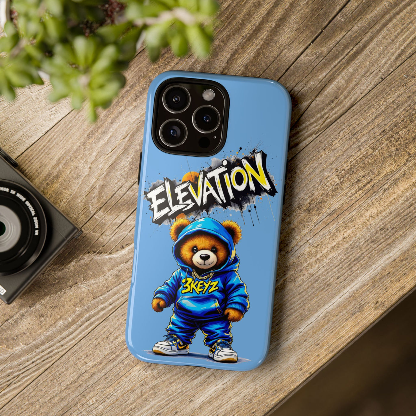 Elevated street drip Bear Phone Case - Tough and Trendy Design