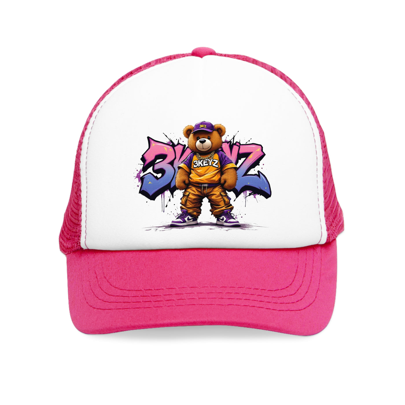 Mesh Cap 3keyz Pink Drip Hat