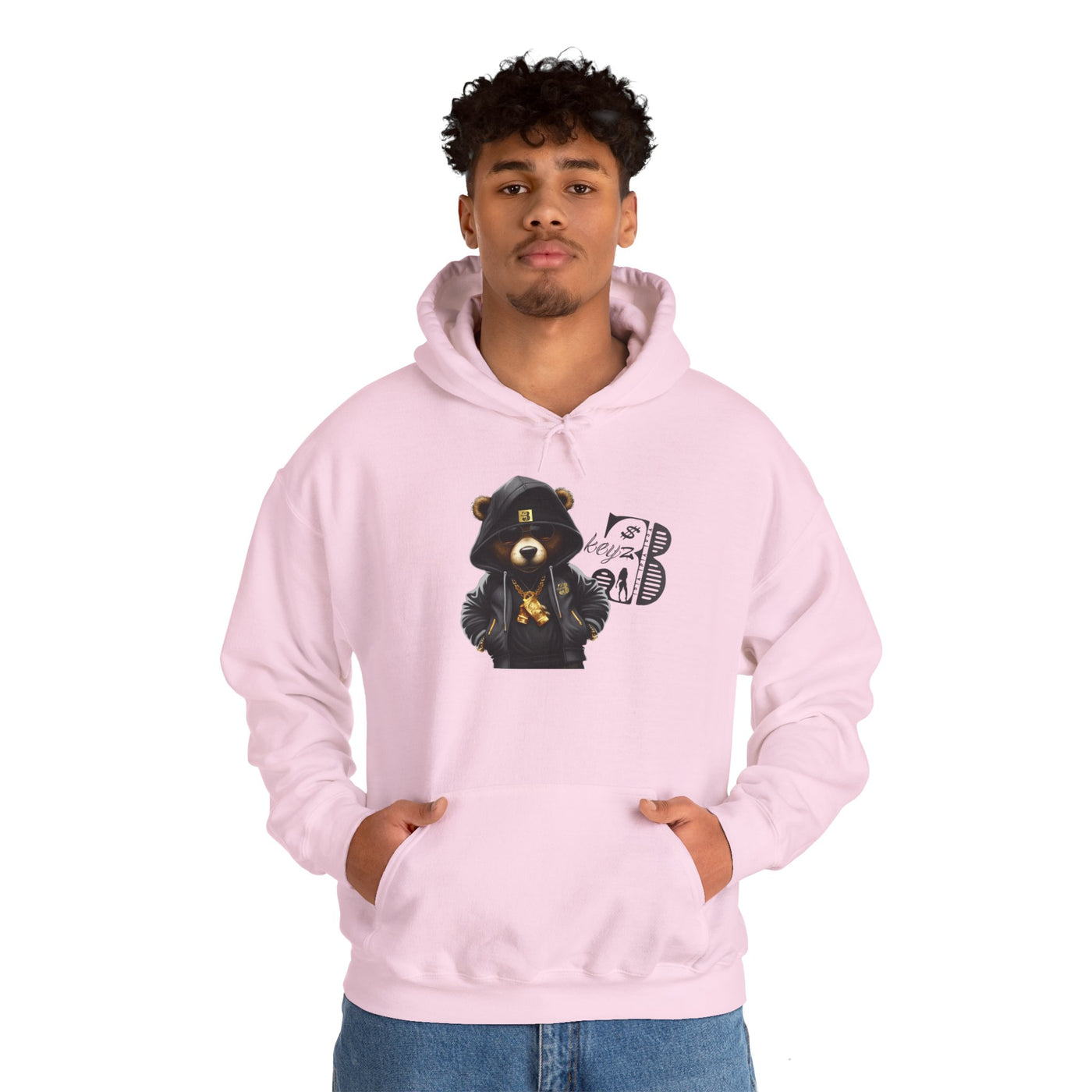 Unisex Hooded Sweatshirt 3keyz OG Teddy Drip Design Grey