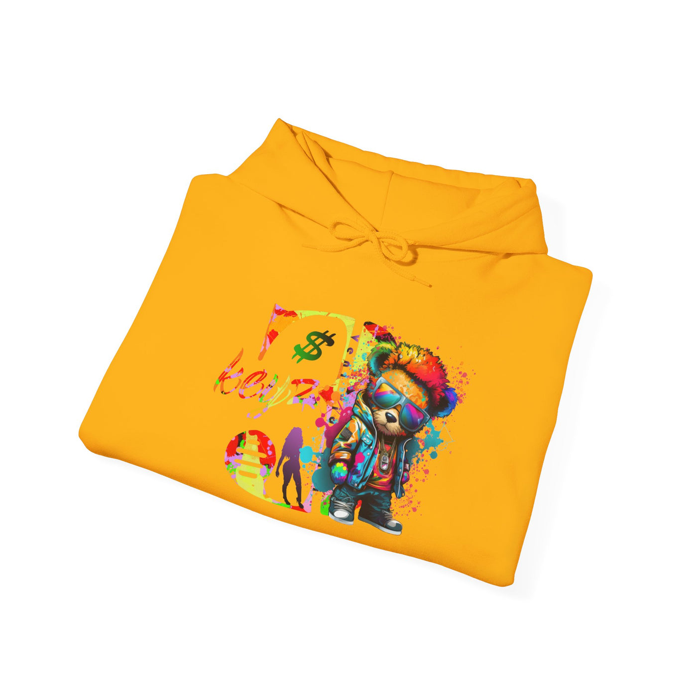 Unisex Hooded Sweatshirt 3keyz OG Teddy Drip Design Paint Splatter