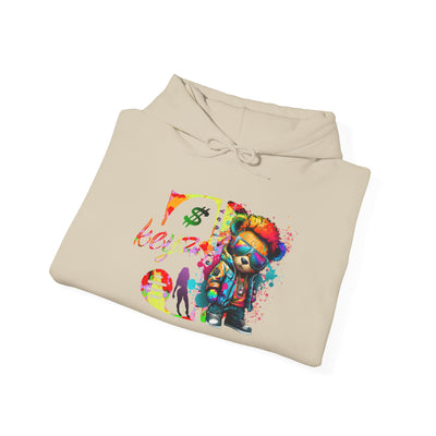 Unisex Hooded Sweatshirt 3keyz OG Teddy Drip Design Paint Splatter