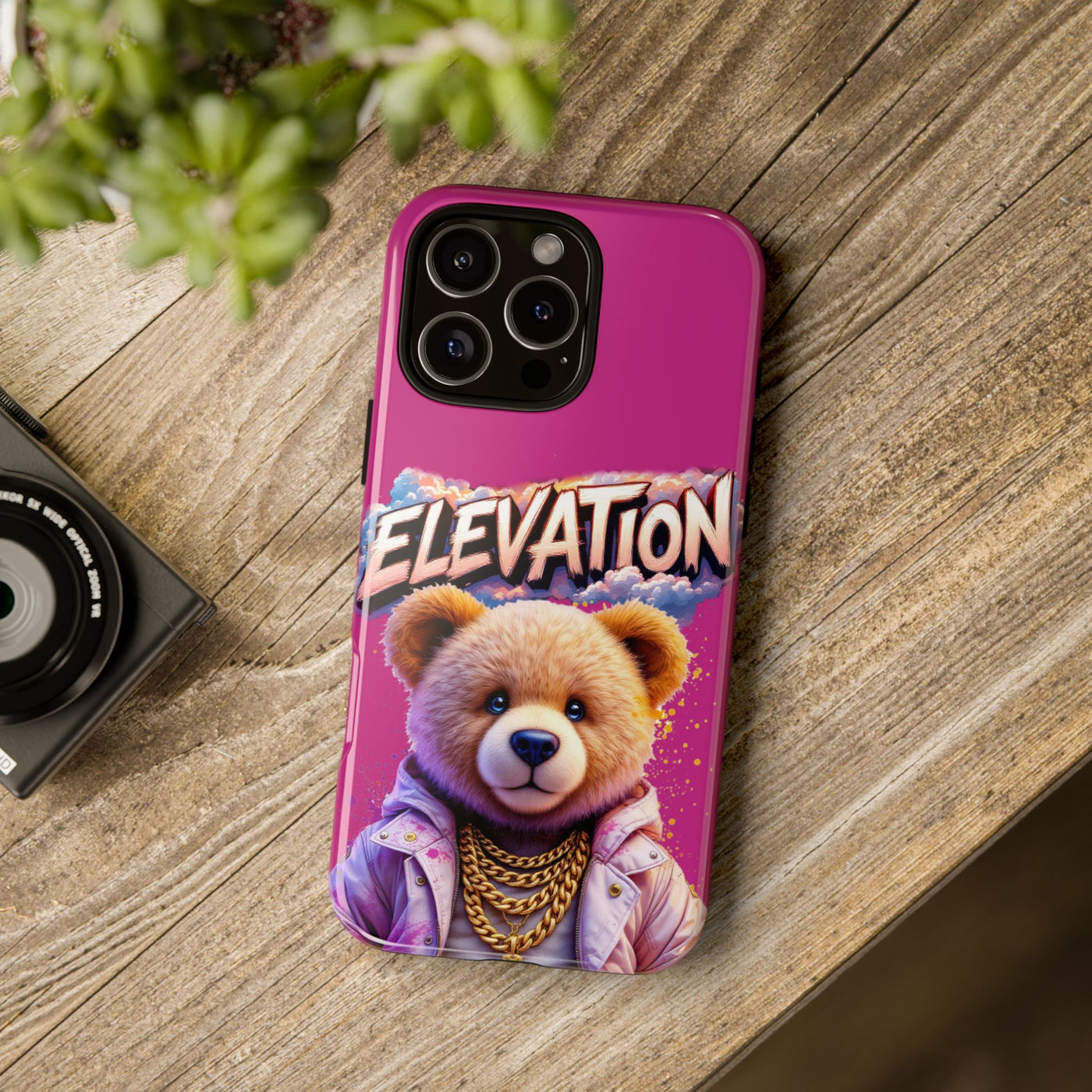 Elevated street drip Bear Pink Phone Case - Tough and Trendy Design