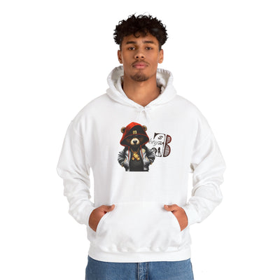 Unisex Hooded Sweatshirt 3keyz OG Teddy Drip Design Orange/White