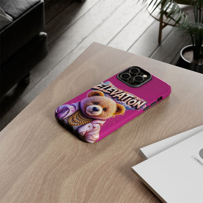 Elevated street drip Bear Pink Phone Case - Tough and Trendy Design