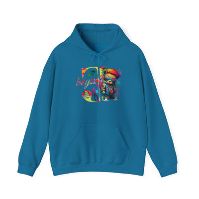 Unisex Hooded Sweatshirt 3keyz OG Teddy Drip Design Paint Splatter