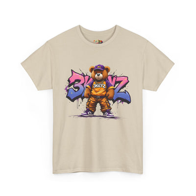 Teddy Drip Unisex Tee in Pink and Purple