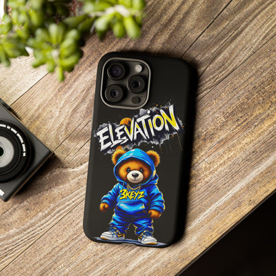 Elevated street drip Bear Black Phone Case - Tough and Trendy Design