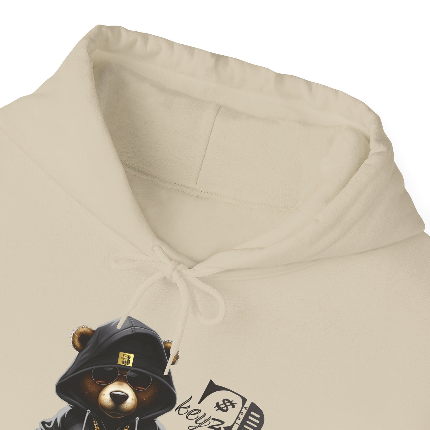 Unisex Hooded Sweatshirt 3keyz OG Teddy Drip Design Grey
