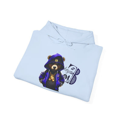 Unisex Hooded Sweatshirt 3keyz OG Teddy Drip Design Blue