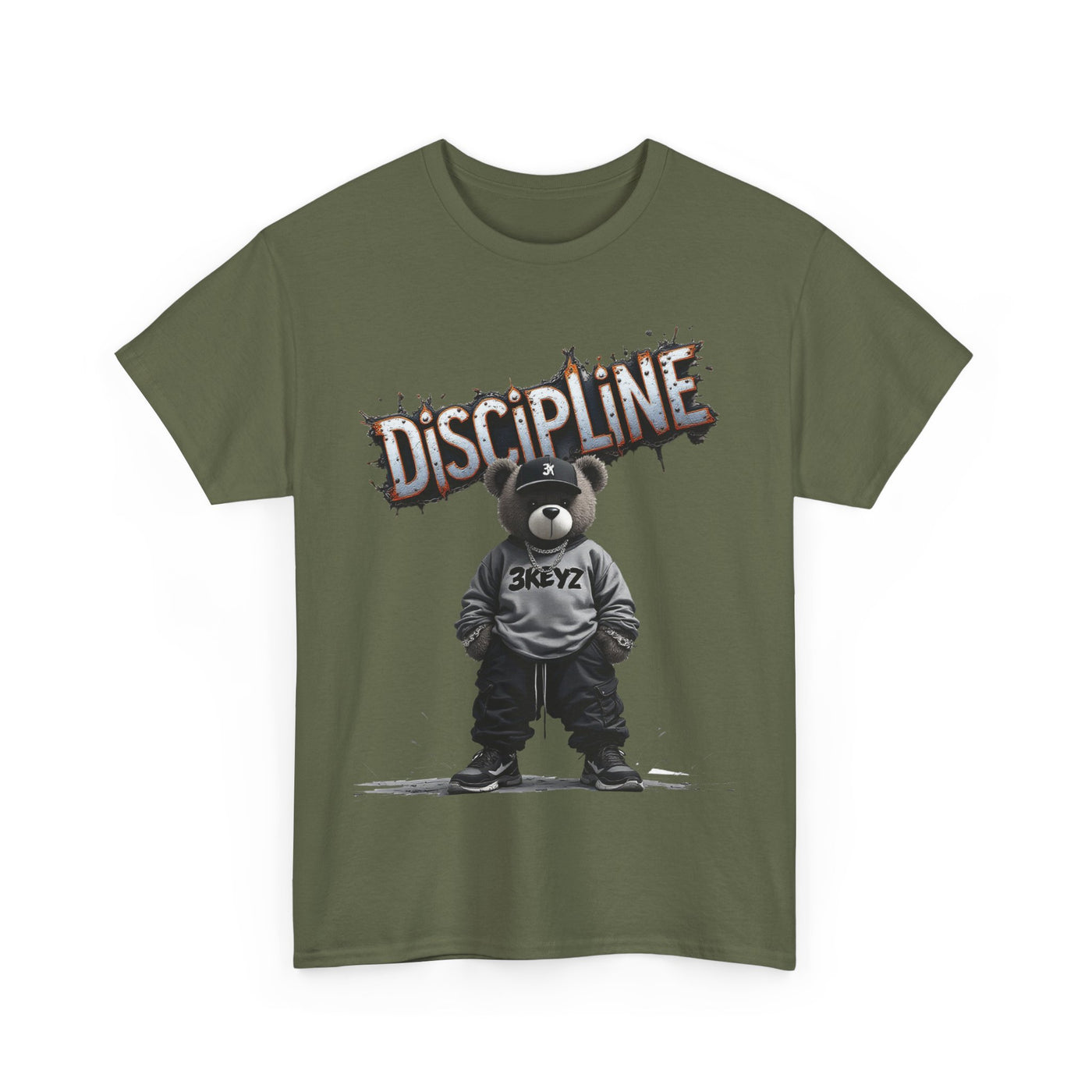 T-Shirt - Discipline Teddy Drip Design - Unisex Heavy Cotton Tee