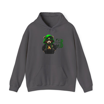 Unisex Hooded Sweatshirt 3keyz OG Teddy Drip Design Lime/Black