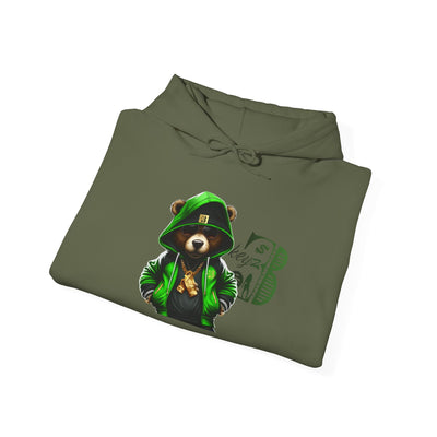 Unisex Hooded Sweatshirt 3keyz OG Teddy Drip Design Lime