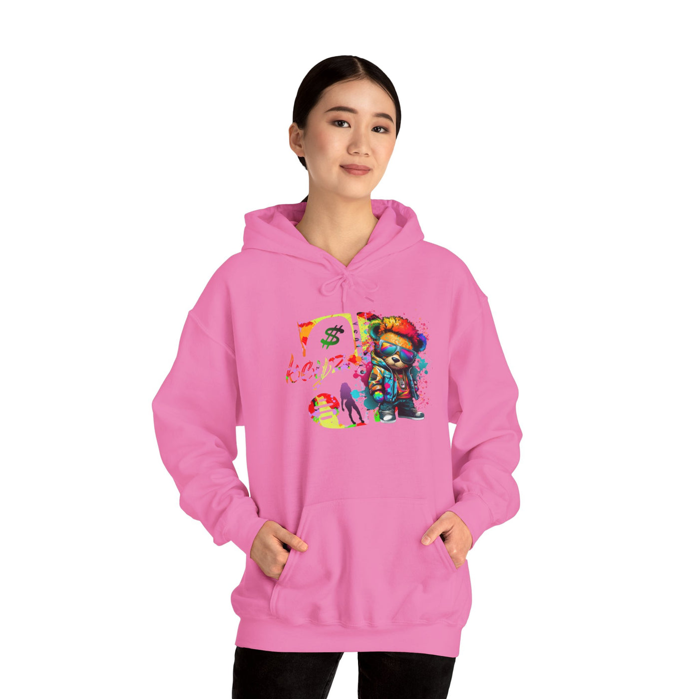 Unisex Hooded Sweatshirt 3keyz OG Teddy Drip Design Paint Splatter