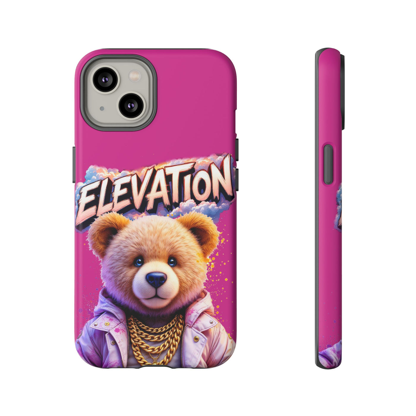 Elevated street drip Bear Pink Phone Case - Tough and Trendy Design