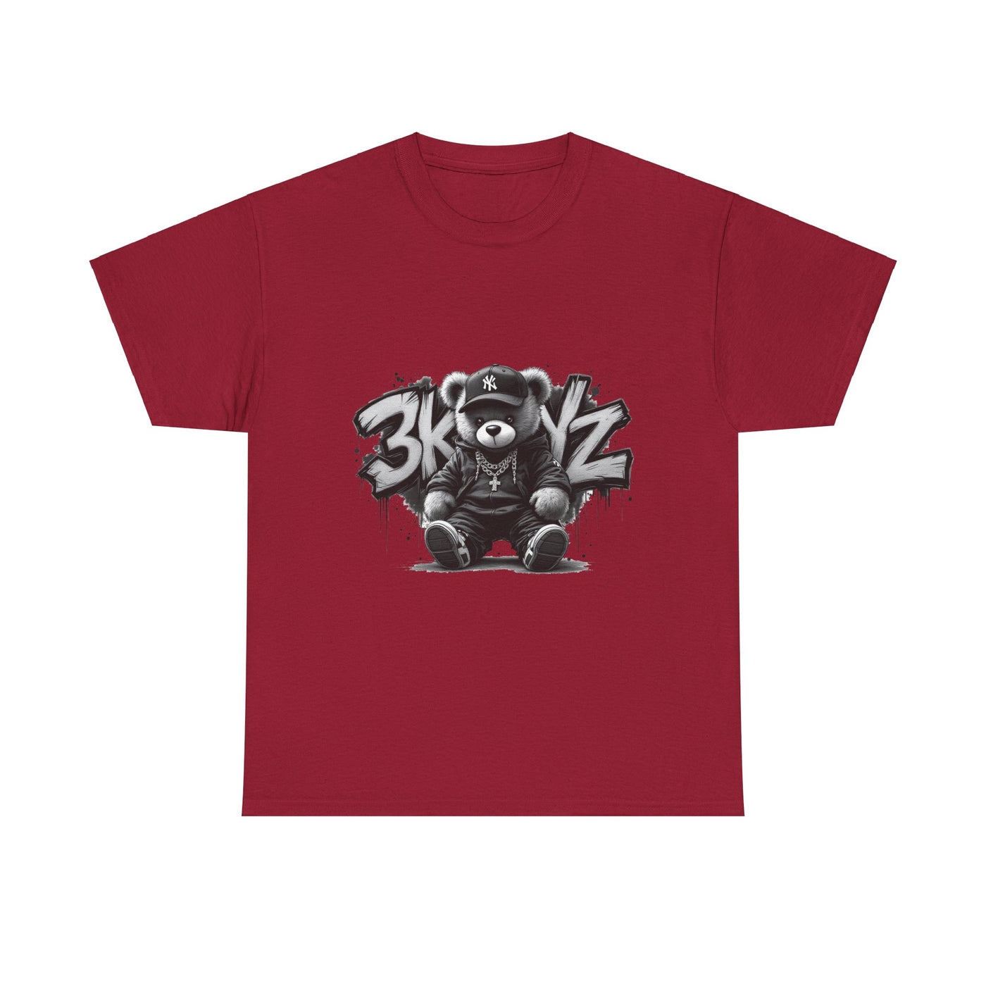 T-Shirt - 3keyz Teddy Drip B/W Unisex Heavy Cotton Tee