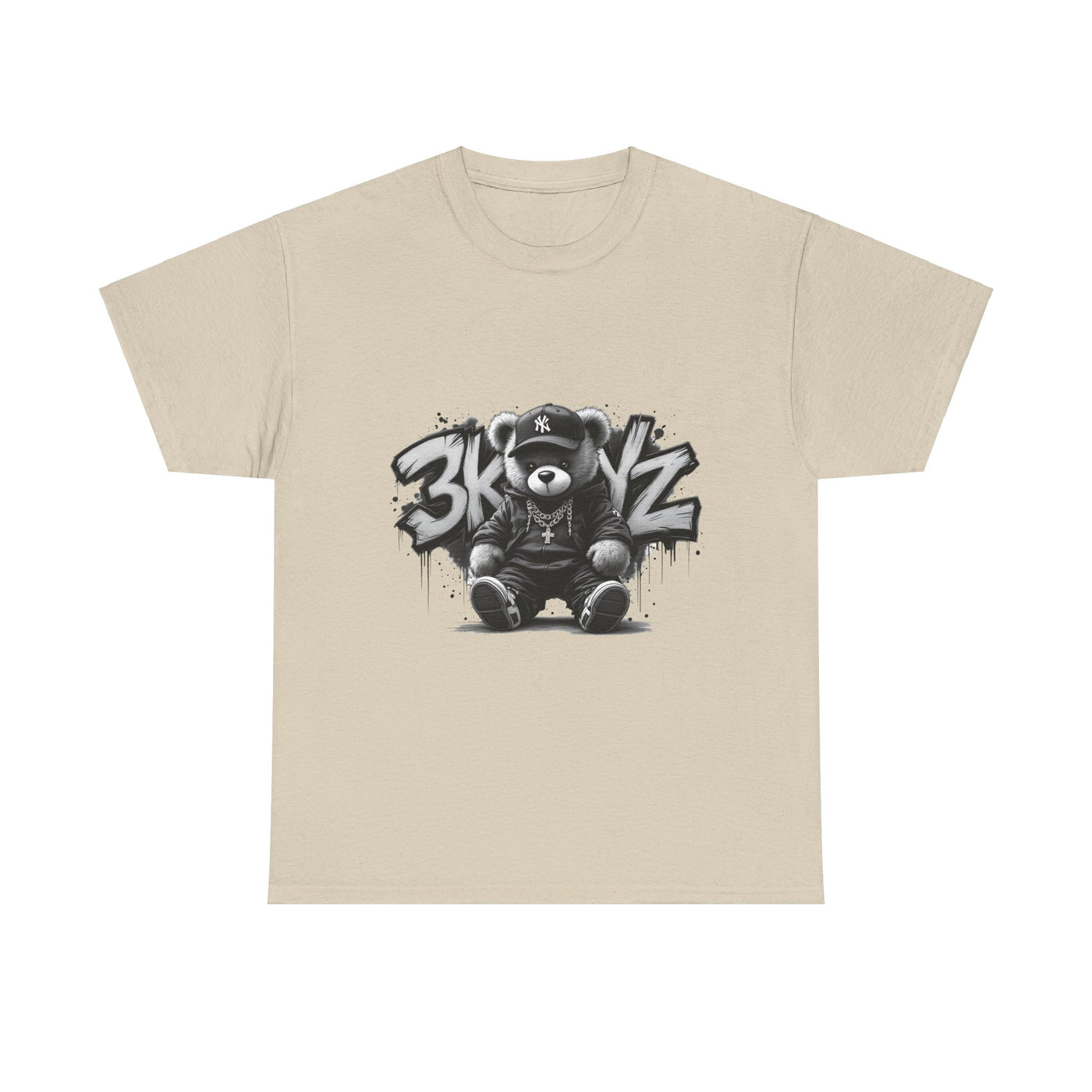 T-Shirt - 3keyz Teddy Drip B/W Unisex Heavy Cotton Tee