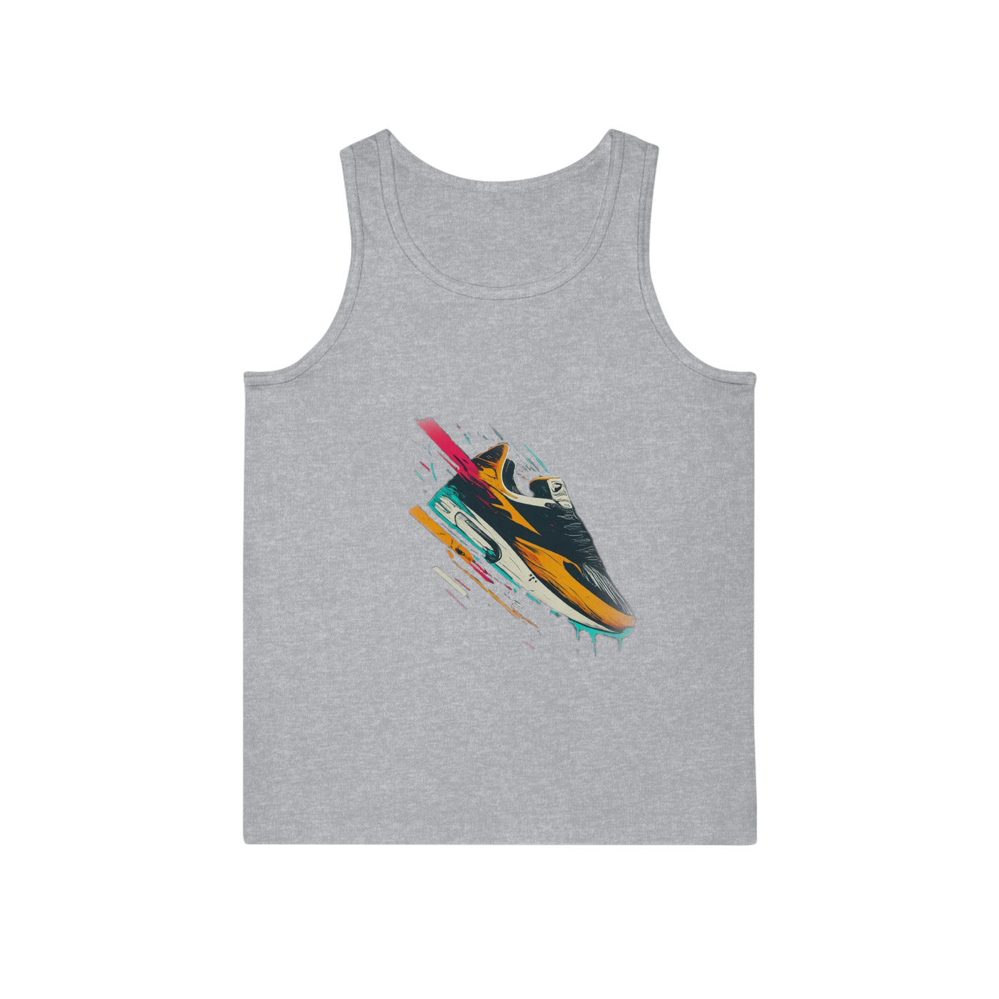 Athletic Tank Top with Shoe Drip Design