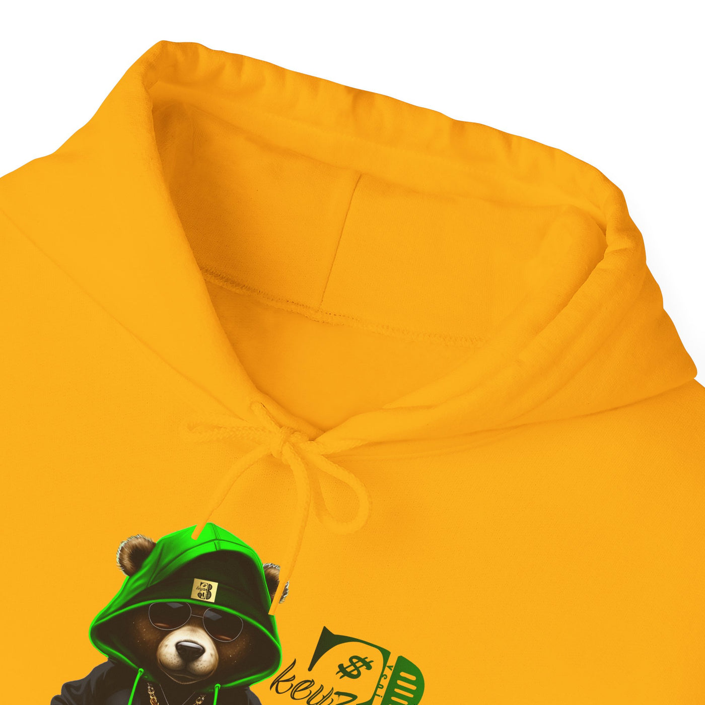 Unisex Hooded Sweatshirt 3keyz OG Teddy Drip Design Lime/Black