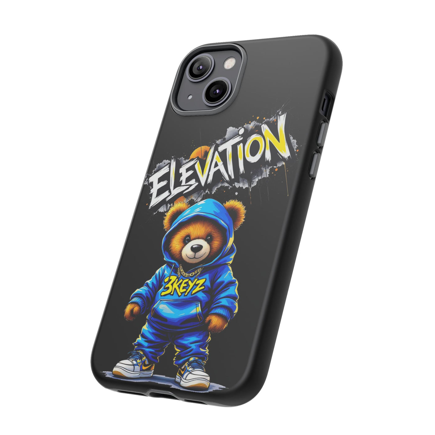 Elevated street drip Bear Black Phone Case - Tough and Trendy Design