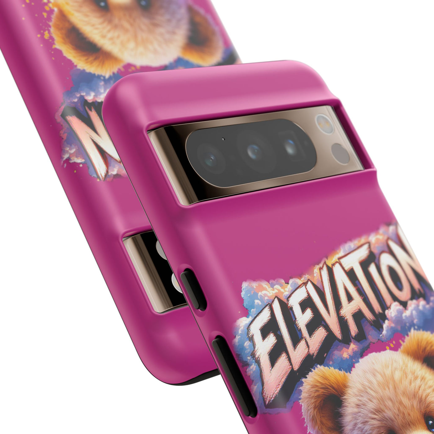 Elevated street drip Bear Pink Phone Case - Tough and Trendy Design