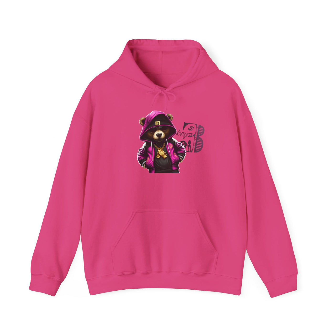 Unisex Hooded Sweatshirt 3keyz OG Teddy Drip Design Pinky