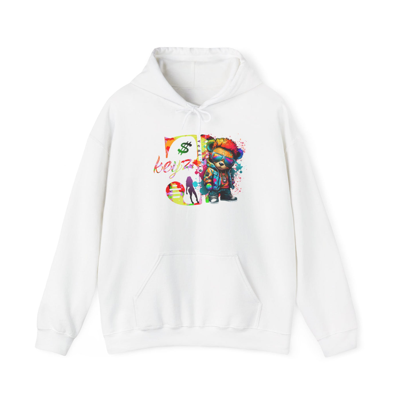 Unisex Hooded Sweatshirt 3keyz OG Teddy Drip Design Paint Splatter