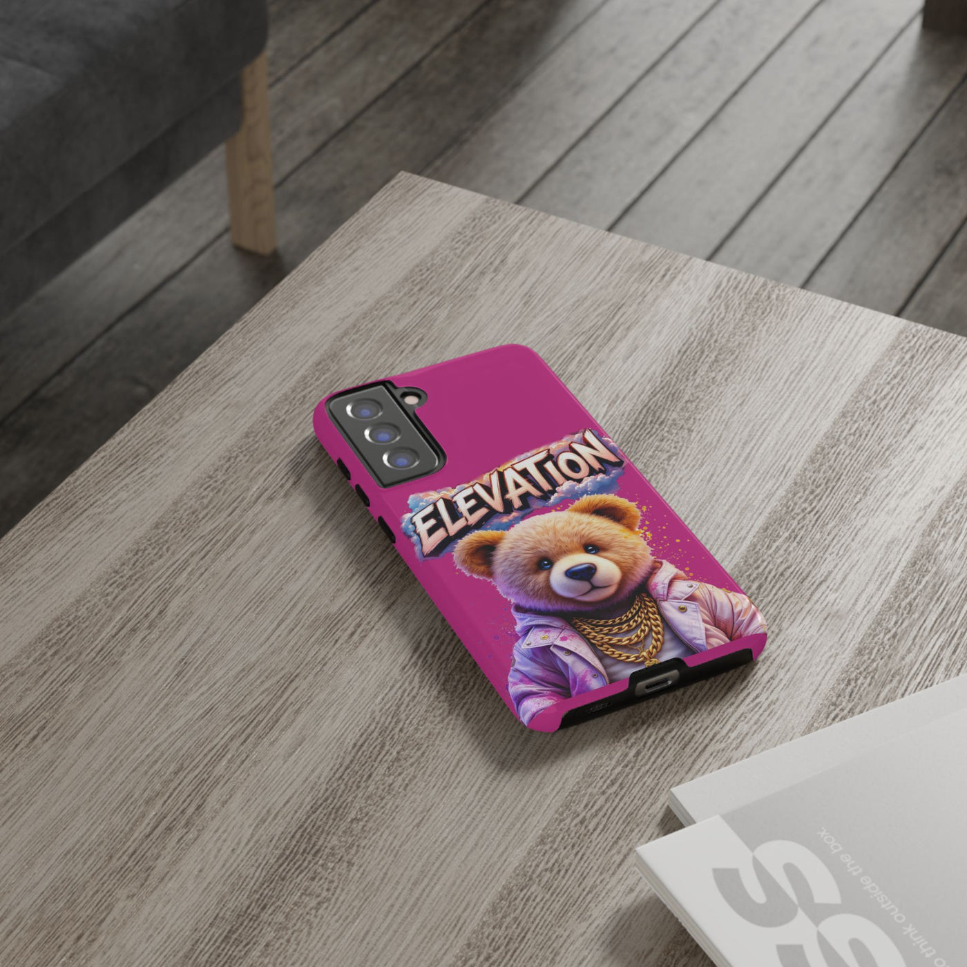 Elevated street drip Bear Pink Phone Case - Tough and Trendy Design