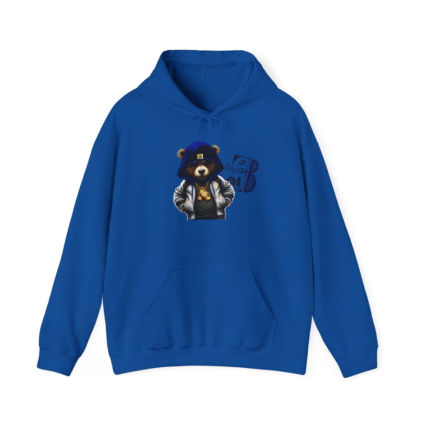 Unisex Hooded Sweatshirt 3keyz OG Teddy Drip Design Blue/Grey