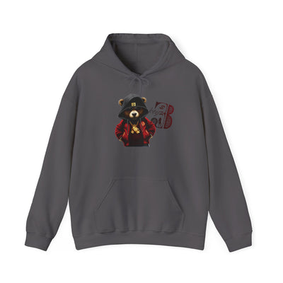 Unisex Hooded Sweatshirt 3keyz OG Teddy Drip Design Black/Red