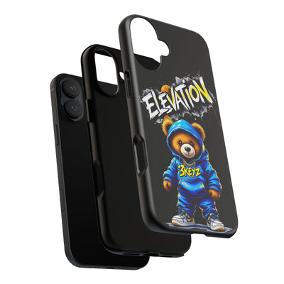 Elevated street drip Bear Black Phone Case - Tough and Trendy Design
