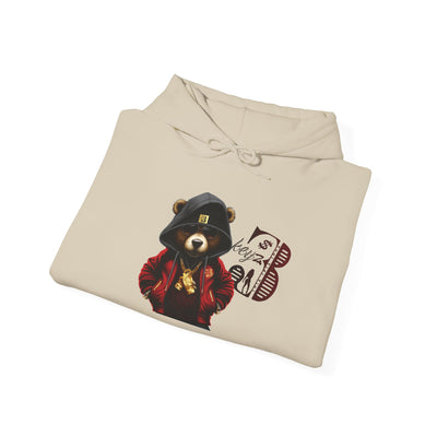 Unisex Hooded Sweatshirt 3keyz OG Teddy Drip Design Black/Red