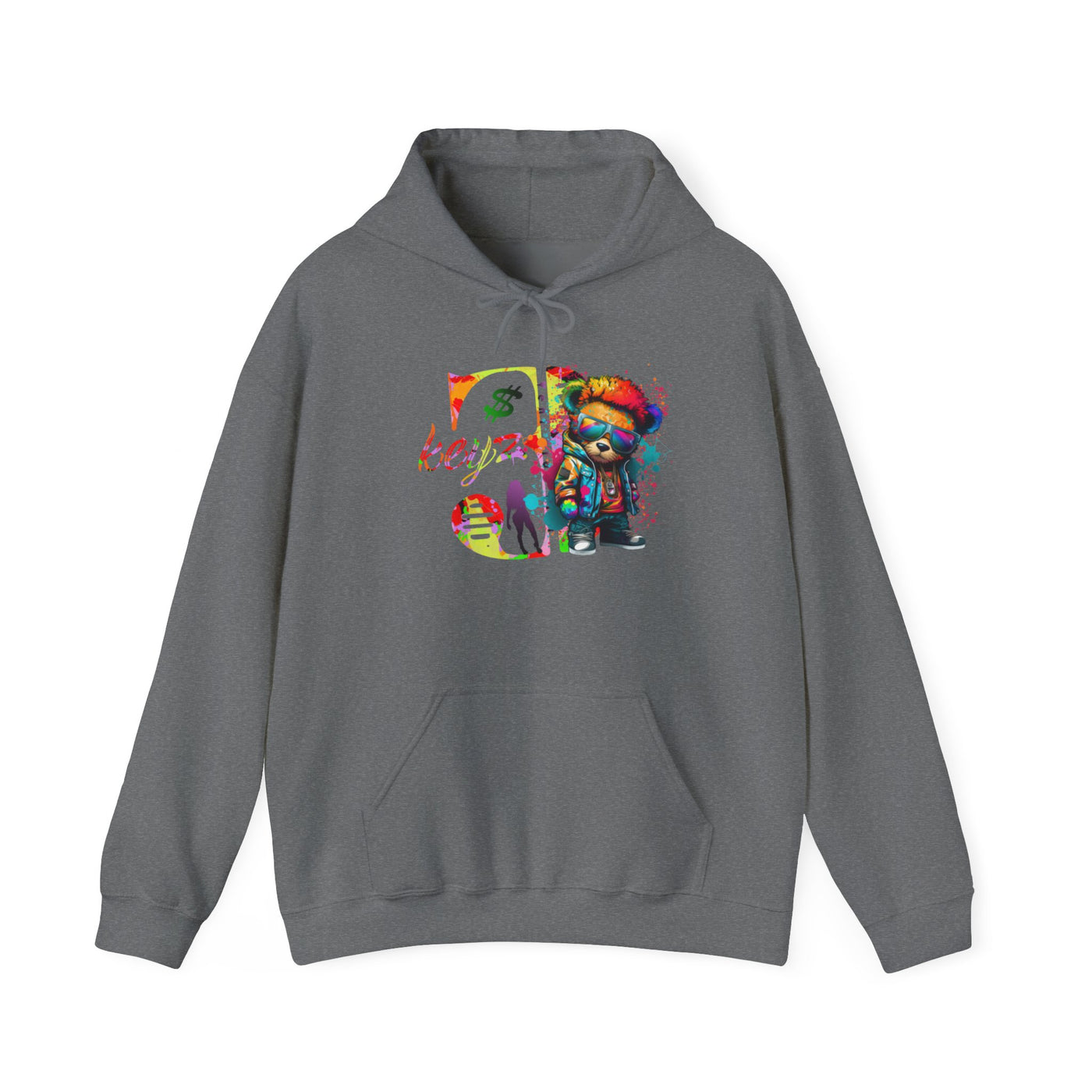 Unisex Hooded Sweatshirt 3keyz OG Teddy Drip Design Paint Splatter