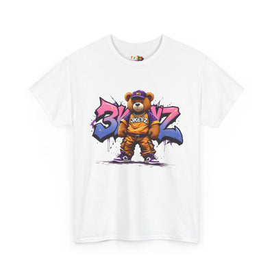 Teddy Drip Unisex Tee in Pink and Purple