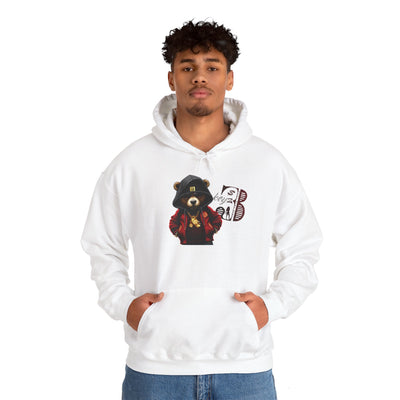 Unisex Hooded Sweatshirt 3keyz OG Teddy Drip Design Black/Red