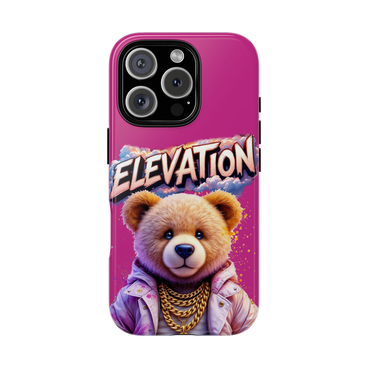 Elevated street drip Bear Pink Phone Case - Tough and Trendy Design