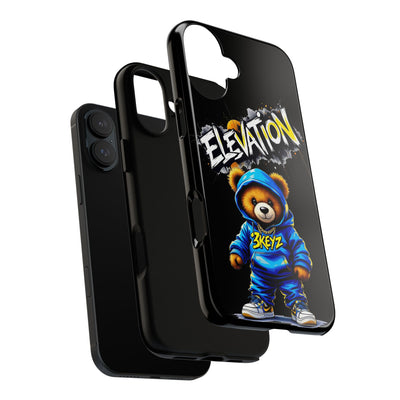 Elevated street drip Bear Black Phone Case - Tough and Trendy Design