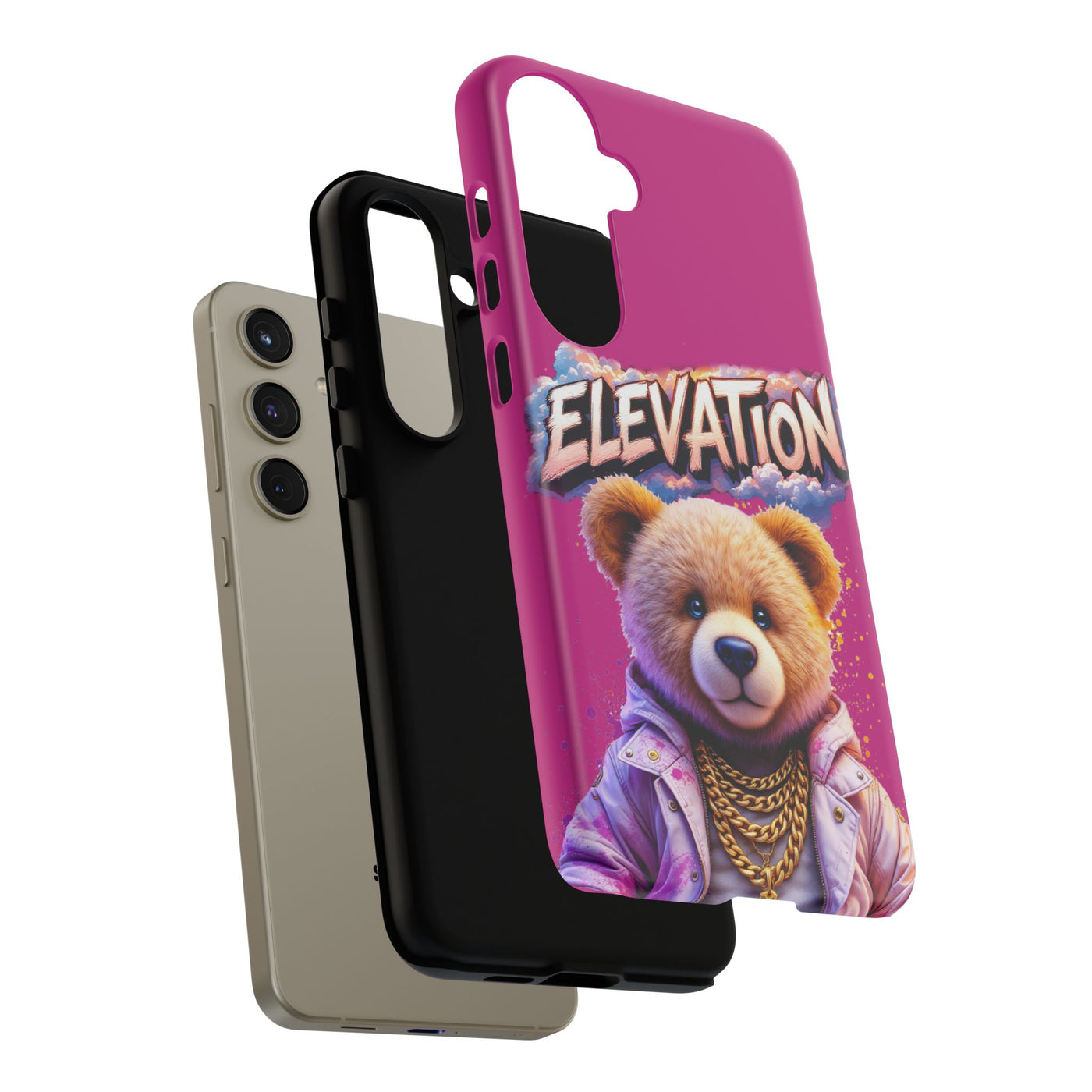 Elevated street drip Bear Pink Phone Case - Tough and Trendy Design
