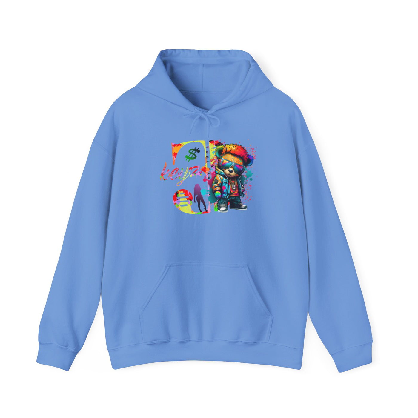 Unisex Hooded Sweatshirt 3keyz OG Teddy Drip Design Paint Splatter