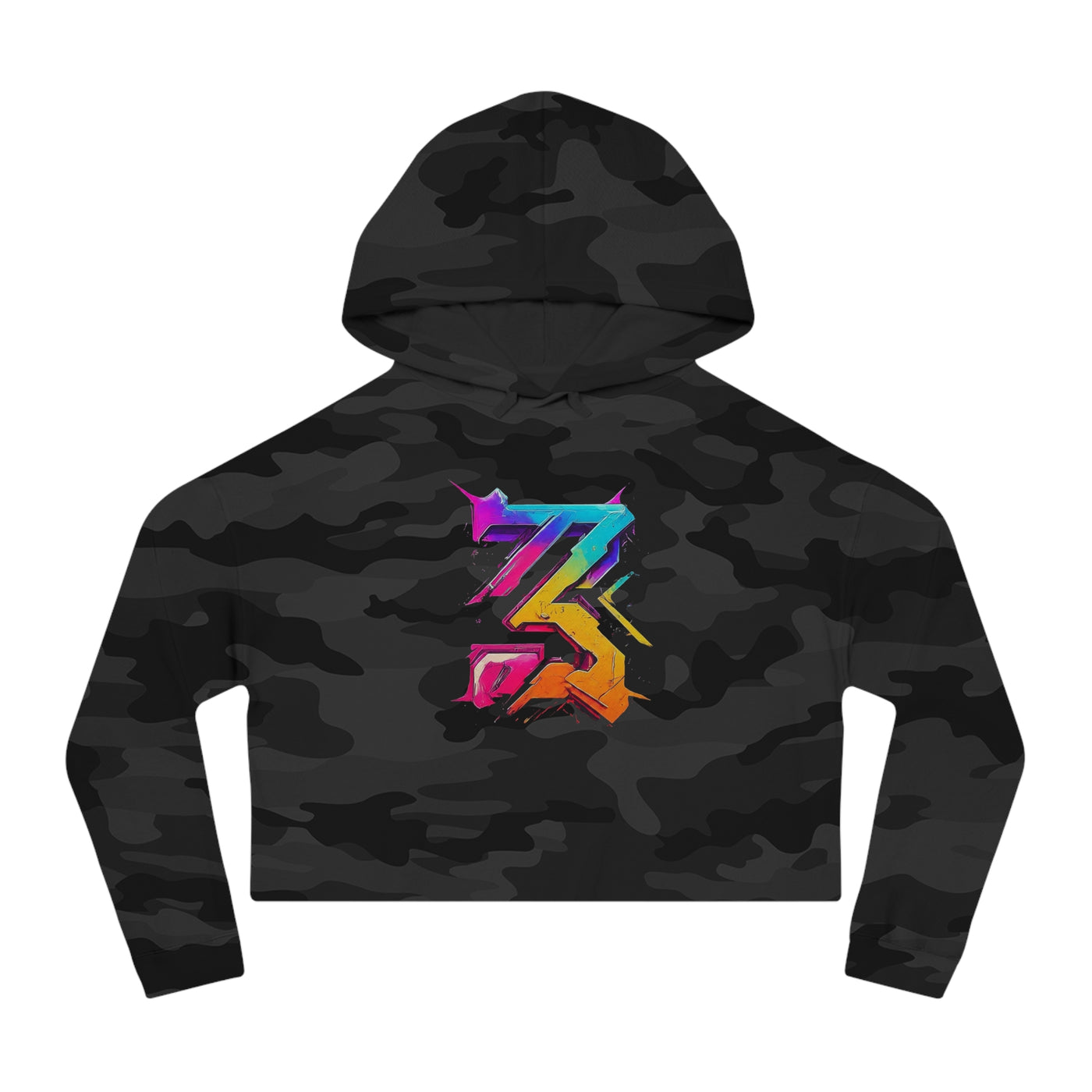 3keyz Big 3 colorway  Women’s Cropped Hooded Sweatshirt with Graphic Design