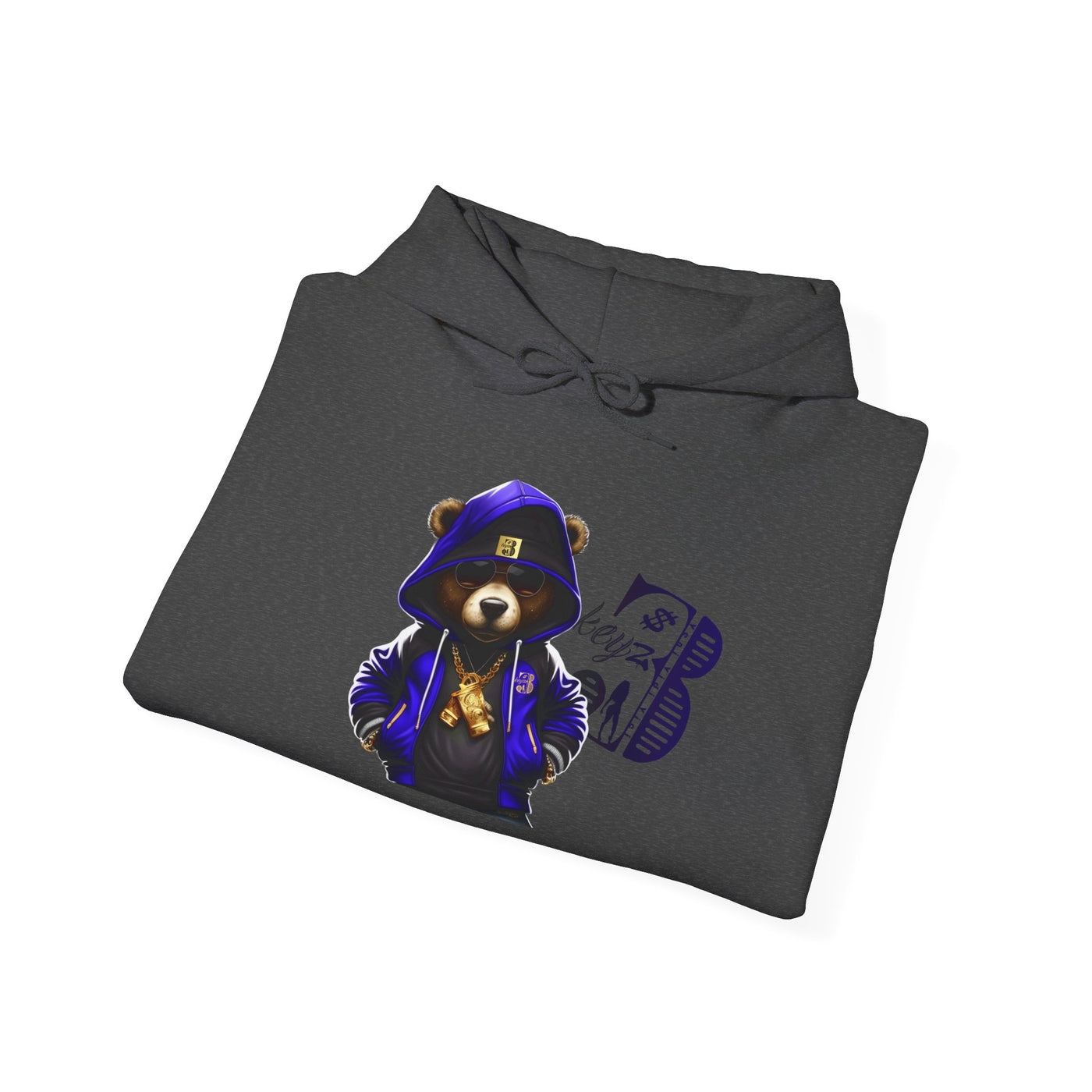 Unisex Hooded Sweatshirt 3keyz OG Teddy Drip Design Blue