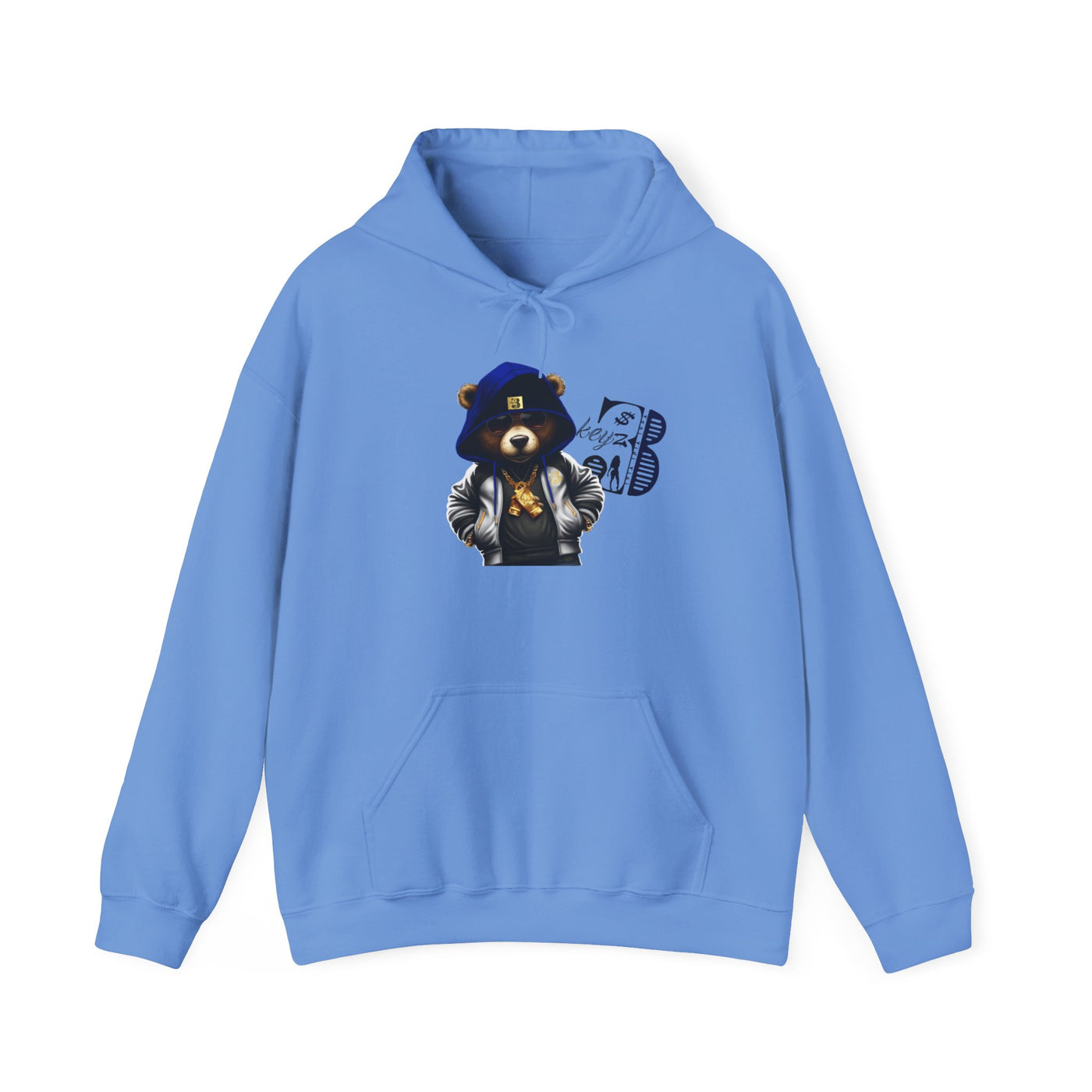 Unisex Hooded Sweatshirt 3keyz OG Teddy Drip Design Blue/Grey