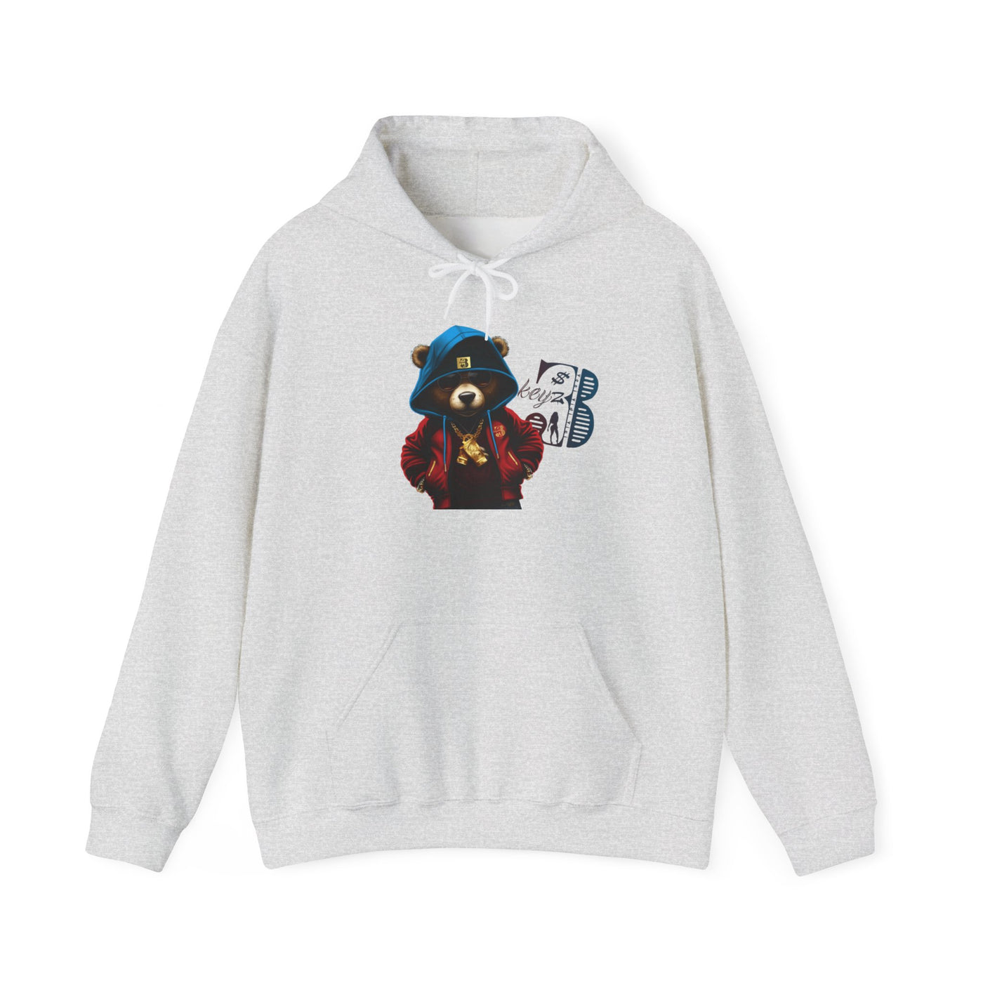 Unisex Hooded Sweatshirt 3keyz OG Teddy Drip Design R/W/B