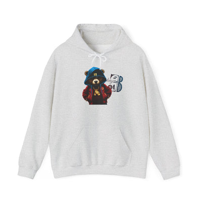 Unisex Hooded Sweatshirt 3keyz OG Teddy Drip Design R/W/B