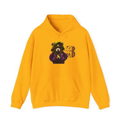 Unisex Hooded Sweatshirt 3keyz OG Teddy Drip Design Purple/Gold