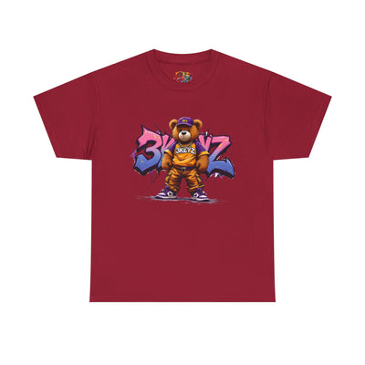 Teddy Drip Unisex Tee in Pink and Purple