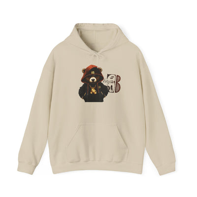 Unisex Hooded Sweatshirt 3keyz OG Teddy Drip Design Orange/Black