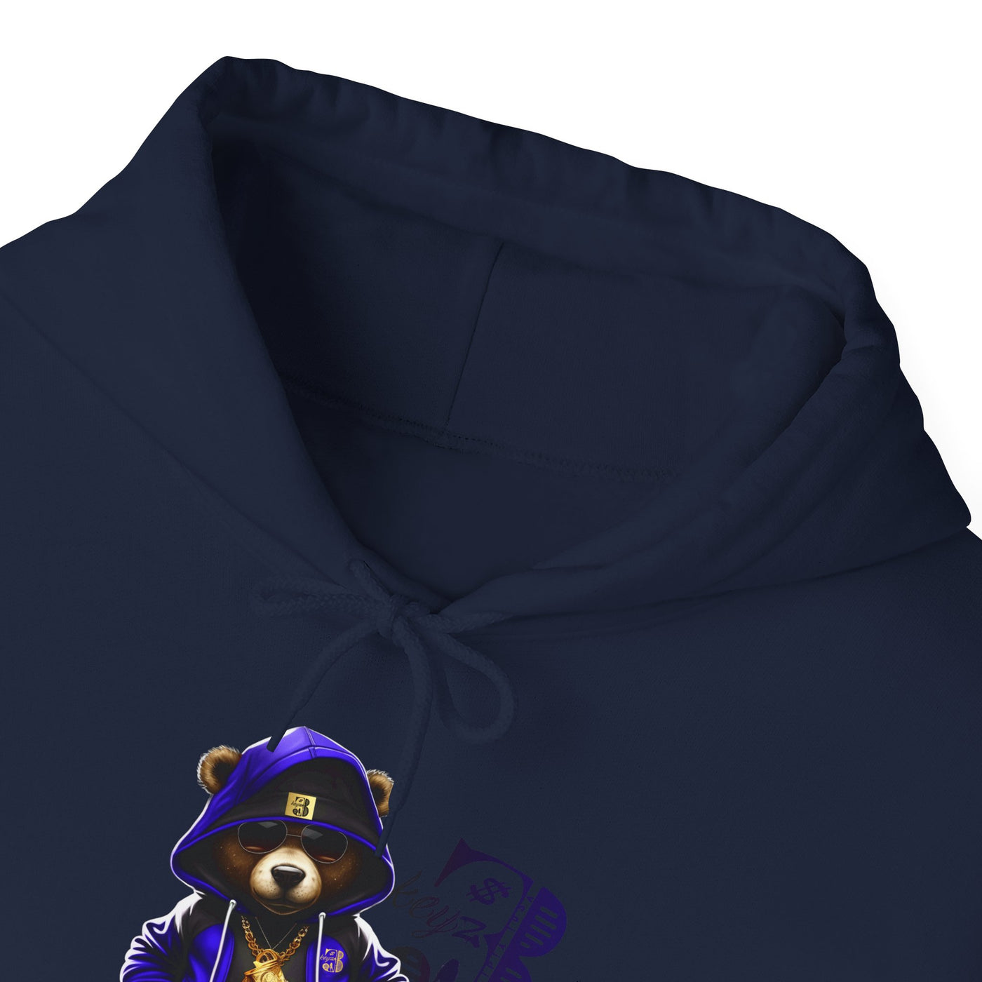 Unisex Hooded Sweatshirt 3keyz OG Teddy Drip Design Blue