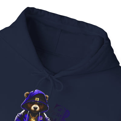 Unisex Hooded Sweatshirt 3keyz OG Teddy Drip Design Blue