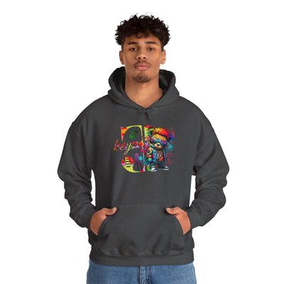 Unisex Hooded Sweatshirt 3keyz OG Teddy Drip Design Paint Splatter