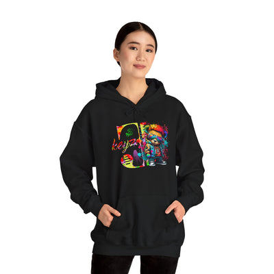 Unisex Hooded Sweatshirt 3keyz OG Teddy Drip Design Paint Splatter